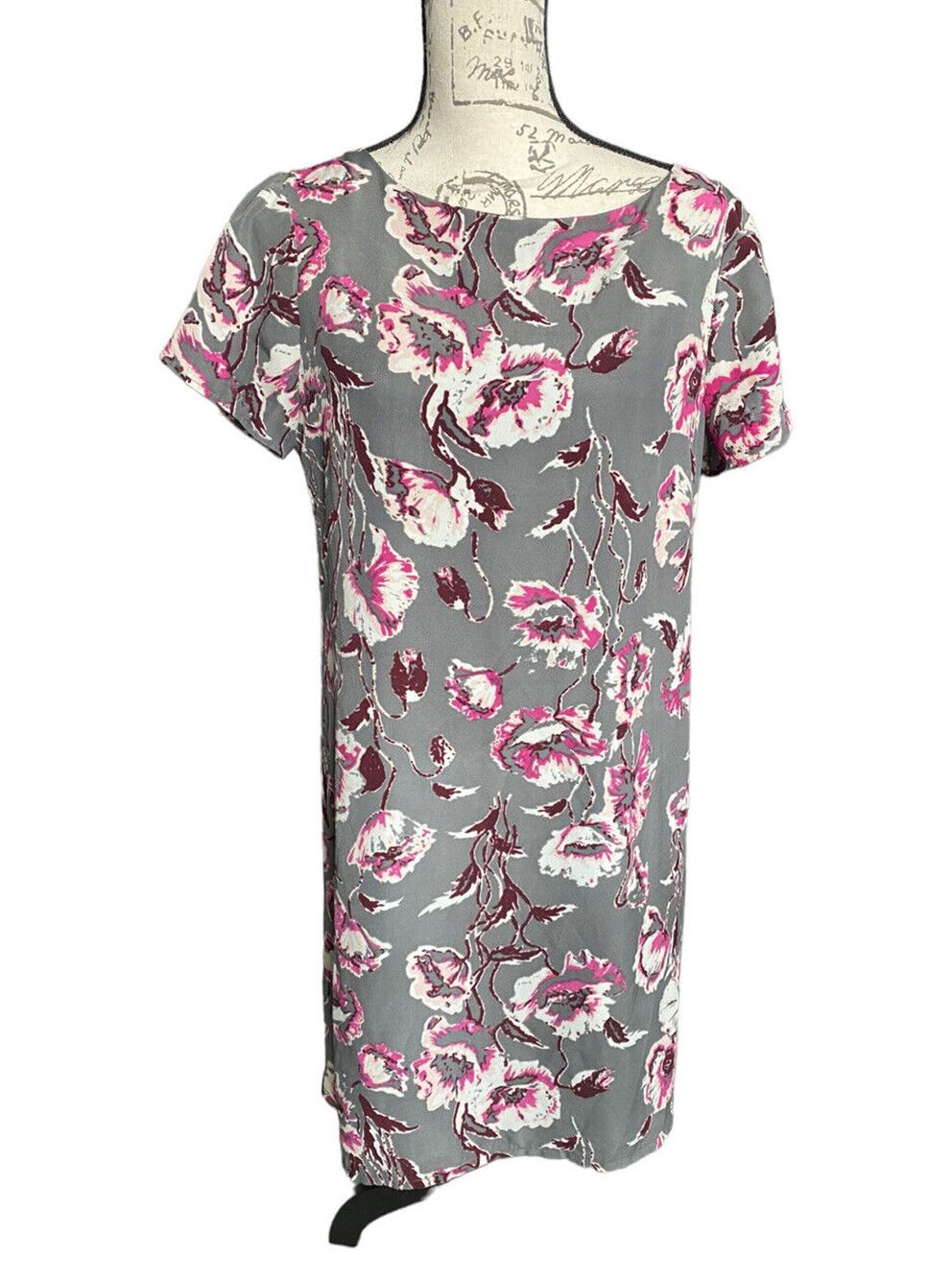 Pim + Larkin Anthropologie Floral Short Sleeve Midi Sheath Dress Medium